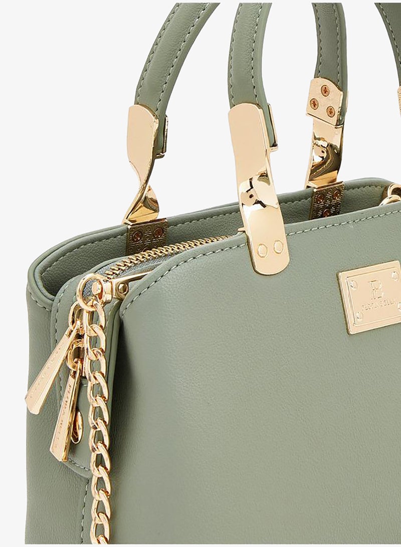 Flora Bella By Shoexpress Double Handle Handbag With Detachable Chain Strap - Image 3
