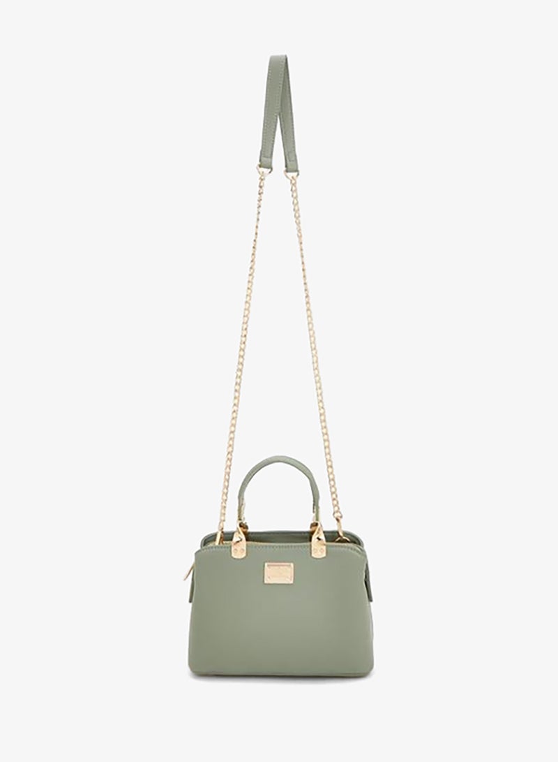 Flora Bella By Shoexpress Double Handle Handbag With Detachable Chain Strap - Image 5
