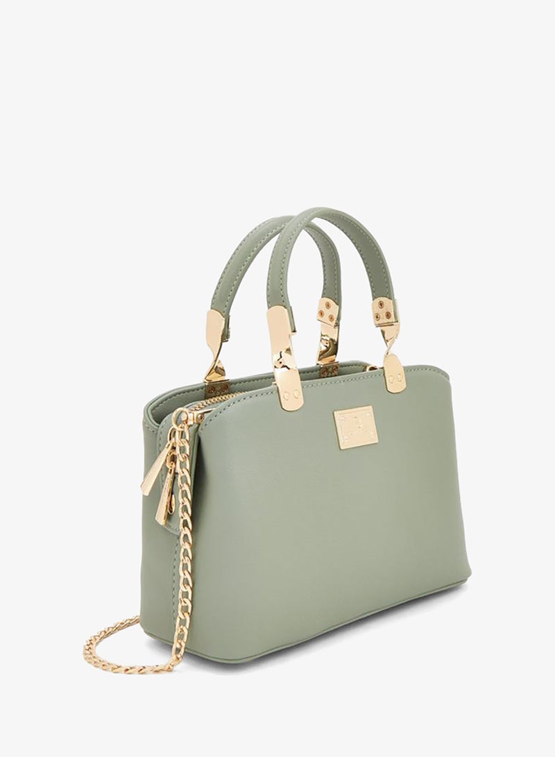 Flora Bella By Shoexpress Double Handle Handbag With Detachable Chain Strap - Image 2