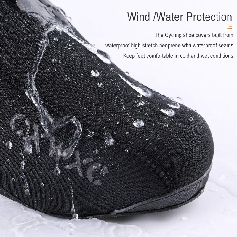 CXWXC Cycling Shoe Covers Cold Weather for Men Women - Waterproof Shoe Covers Winter Outdoor Sports - Rain Cycling Overshoes, Road/Mountain Bike Booties - Image 2