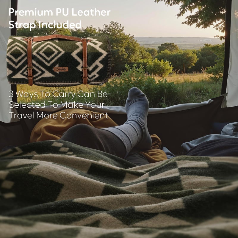 Molithe 100% Wool Blanket, 62" x 86", Warm, Thick, Washable, Military Wool Blanket, Great for Camping, Outdoors, Sporting Events, Survival Kits Terracotta Red - Image 4