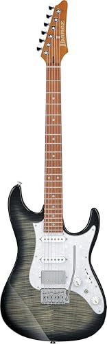 Ibanez إيبانيز AZ22S1F ستاندرد 6 سترينج يميني الجيتار الكهربائي مع رقبة من مابل محمص ولوحة مفاتيح من جتوبا بتدرج شمس أسود شفاف - Image 1