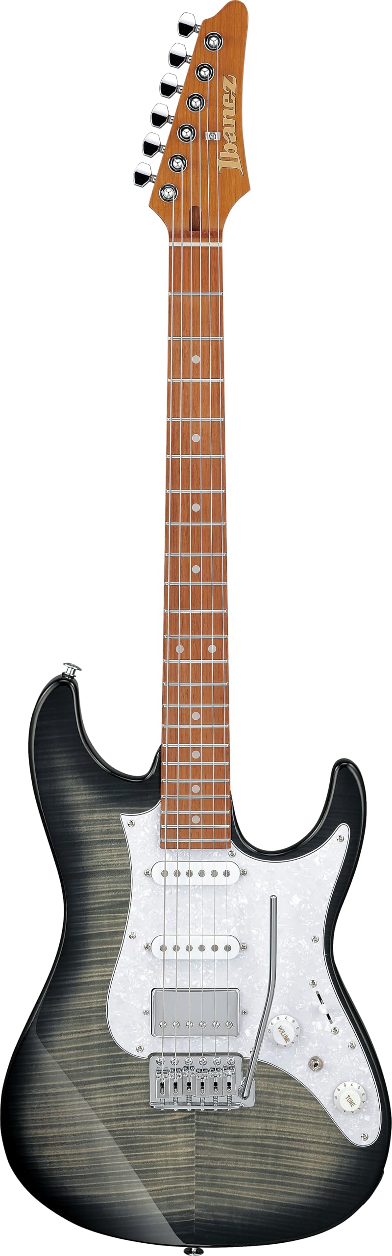 Ibanez إيبانيز AZ22S1F ستاندرد 6 سترينج يميني الجيتار الكهربائي مع رقبة من مابل محمص ولوحة مفاتيح من جتوبا بتدرج شمس أسود شفاف - Image 2