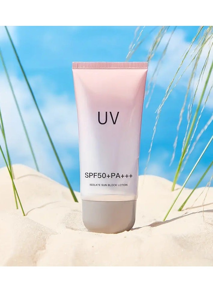 Ucanbe - 60ml UV SPF50+ PA+++ Isolation Sunscreen Cream, Moisturizing Bare-Faced Cream, Gentle And Refreshing, Non-Greasy Protective Lotion - Image 1
