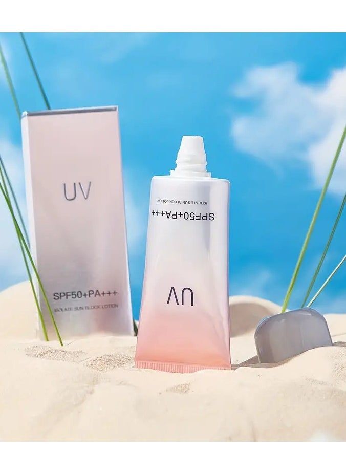 Ucanbe - 60ml UV SPF50+ PA+++ Isolation Sunscreen Cream, Moisturizing Bare-Faced Cream, Gentle And Refreshing, Non-Greasy Protective Lotion - Image 1