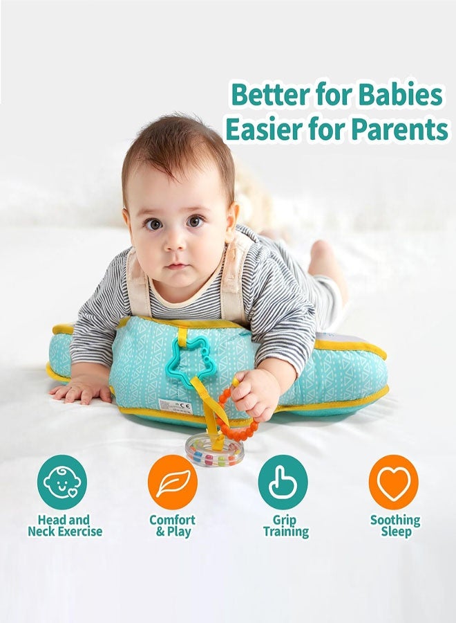 Tummy Time Cushion with Detachable Toys Support for Newborn & Up, Develops Muscles for Infant Newborn Toddler Tummy Time Toys Babies - Image 4