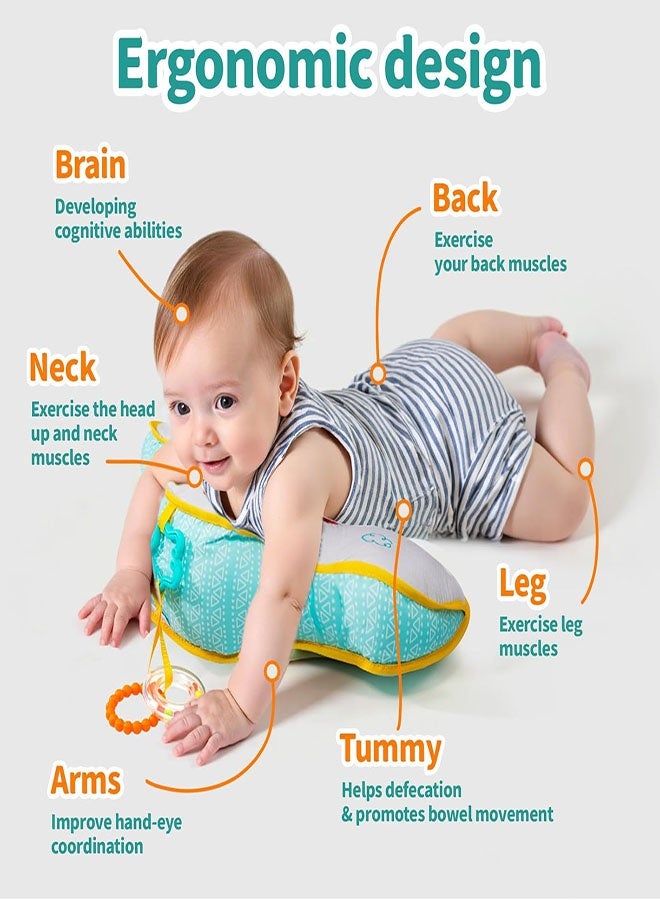 Tummy Time Cushion with Detachable Toys Support for Newborn & Up, Develops Muscles for Infant Newborn Toddler Tummy Time Toys Babies - Image 5