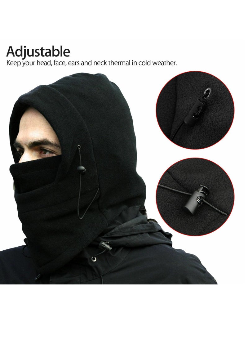 Generic - Full Face Mask Cap Neck Cover Winter Ski Hat, Outdoor Unisex Winter Fleece Hats Bicycle Ski Warm Wind Proof Face Mask Hood for Mens Women - Image 1