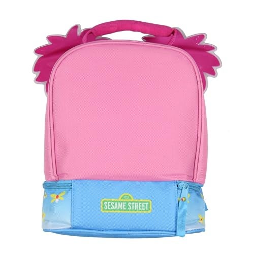 INTIMO Sesame Street Abby Cadabby Face Kids Girls Cute Dual Compartment Insulated Lunch Box Pail Tote Bag 10" - Image 3