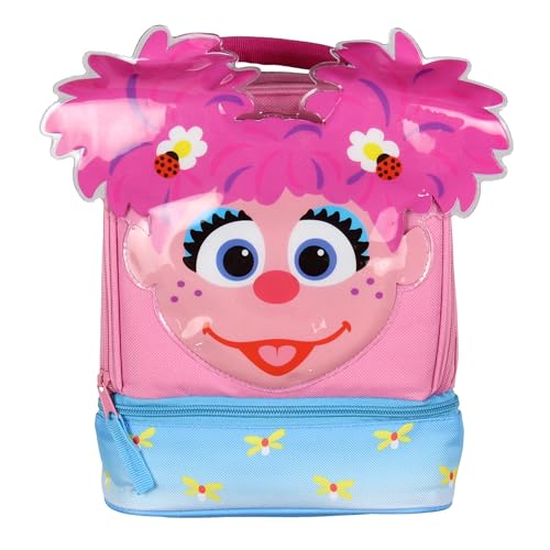 INTIMO Sesame Street Abby Cadabby Face Kids Girls Cute Dual Compartment Insulated Lunch Box Pail Tote Bag 10" - Image 2