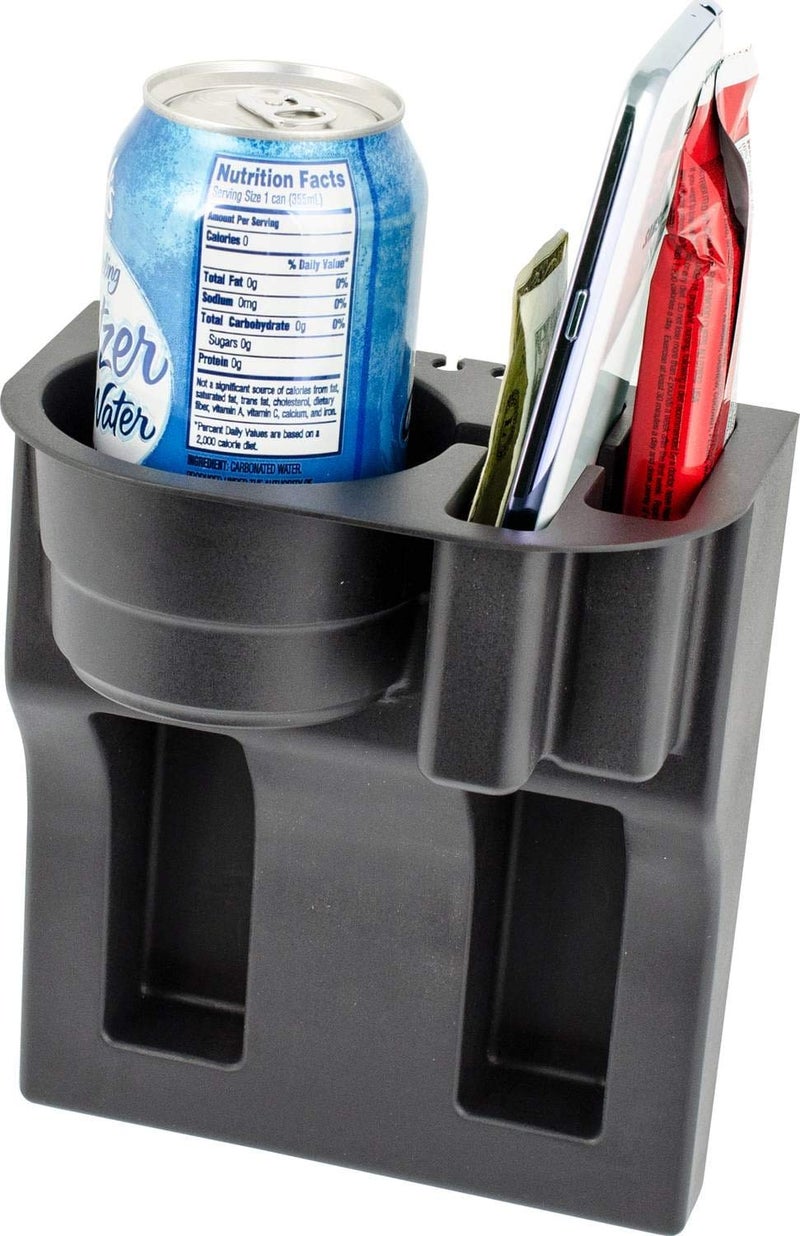 Custom Accessories 91129 Black Mobile Device Organizer with Cup Holder - Image 3