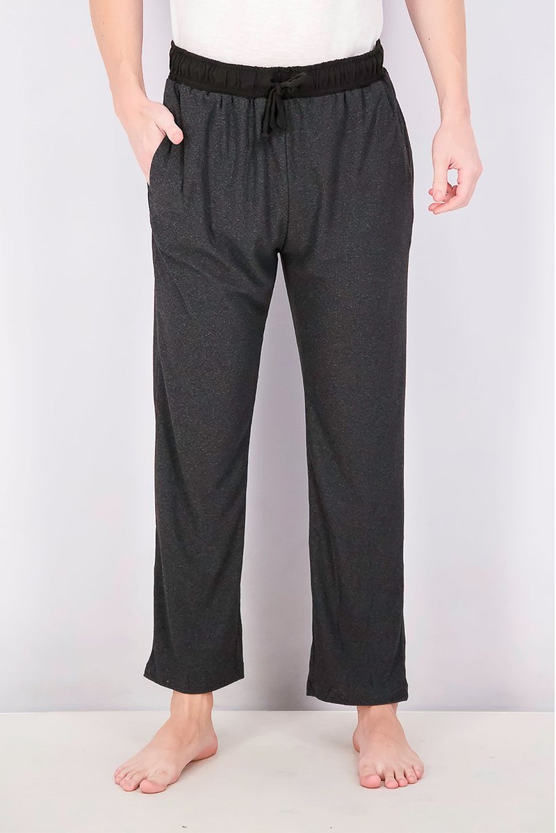 Rainforest Men Solid Pull On Pajama Pants, Dark Charcoal - Image 1