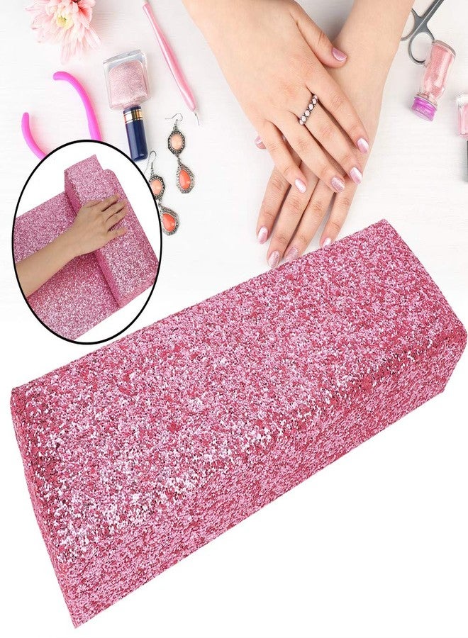 Rotekt Nail Art Hand Pillow, Shinning Sequins Nail Art Table Mat Cushion Pad Pillow Hand Holder Hand Rest Manicure Tool(03) - Image 2