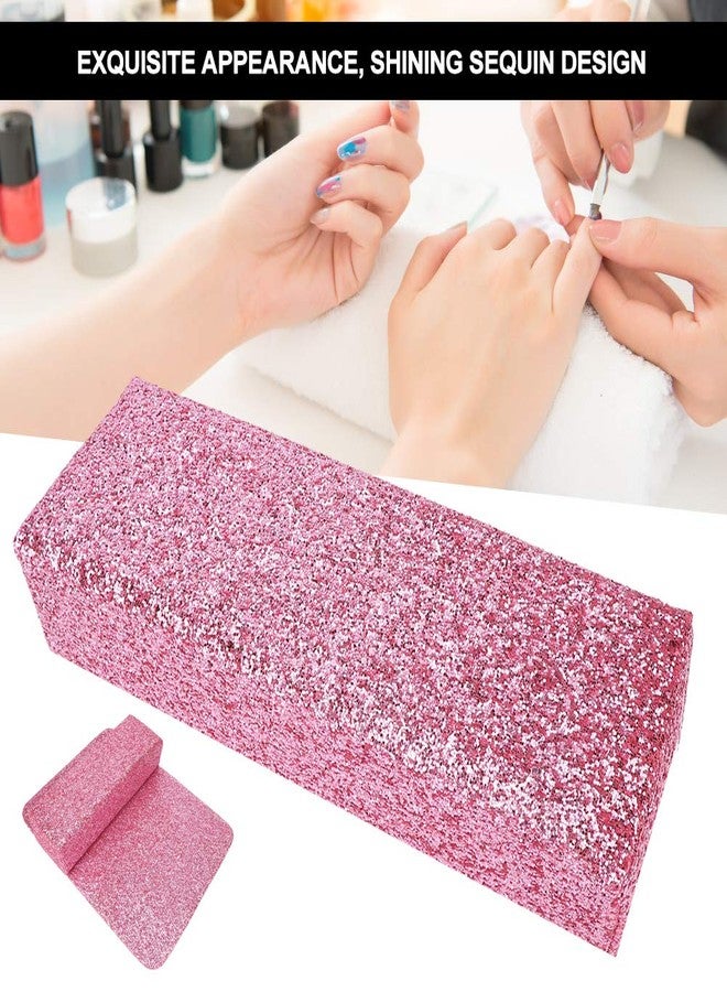 Rotekt Nail Art Hand Pillow, Shinning Sequins Nail Art Table Mat Cushion Pad Pillow Hand Holder Hand Rest Manicure Tool(03) - Image 3