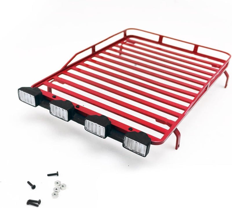 Yurefax 1:18 Metal Roof Rack with Lights
