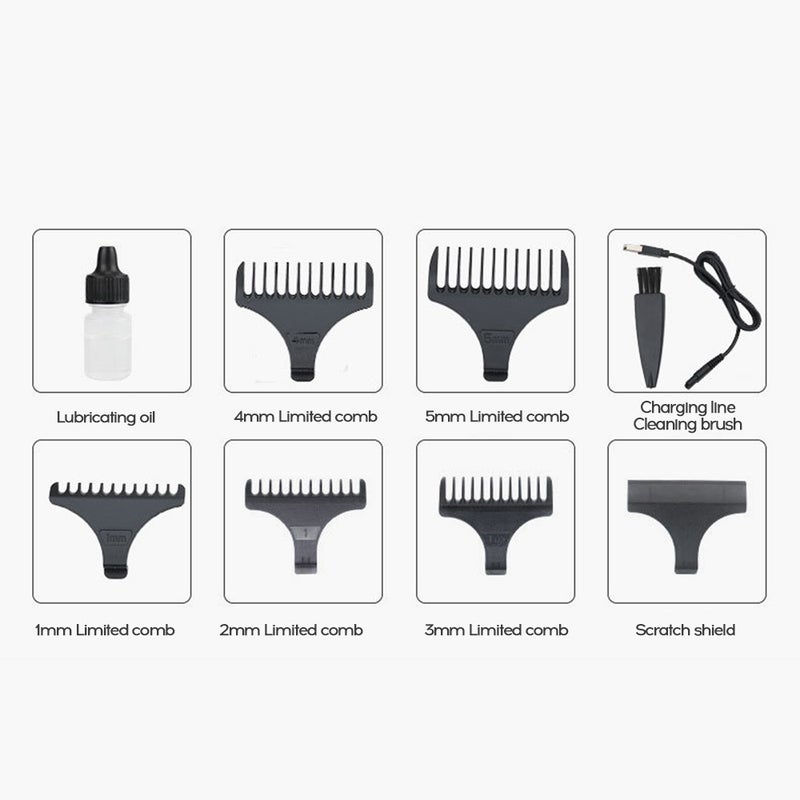 NK-1879 High Definition Figure Display Screen Rotate Speed Adjustable USB Charge Energy Saving Electrical Hair Cutter - Image 3