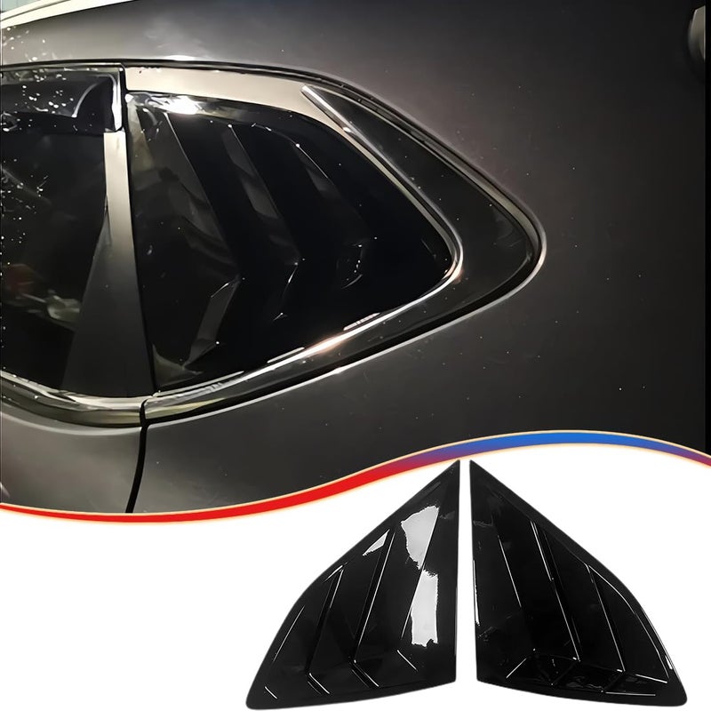 MUXEE 2Pcs Rear Side Window Louvers Air Vent Scoop Shades Cover Blinds Trim for Hyundai Tucson 2016 2017 20218 2019 2020 2021 ABS Carbon Fiber Sport Interior AccessoriesNOT FIT SEL Models