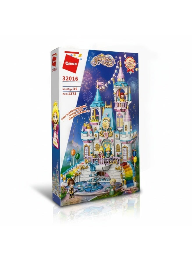 Qman Princess Celebration Castle Building Blocks Set for Kids – 1373 Pieces with 5 Mini Figures, Creative Construction Toy for Girls Ages 6+ - Image 2