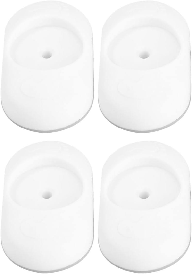 GALPADA Safety Gate Wall Protector Set for Babies and 4pcs White Anti-Skid Gate Protective Mats with Wall Cups for Pressure Mounted Door and Stair - Image 1