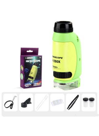 New Mini Microscope Primary And Secondary School Science Experiment Teaching Aids Set Children'S Educational Portable Microscope (Green and yellow single-handed microscope + small mobile phone holder) - pzsku/ZB1F6A2DB84904A1FFB33Z/45/_/1730194731/089e4880-b838-4475-94f0-c3c0b3c7fa55