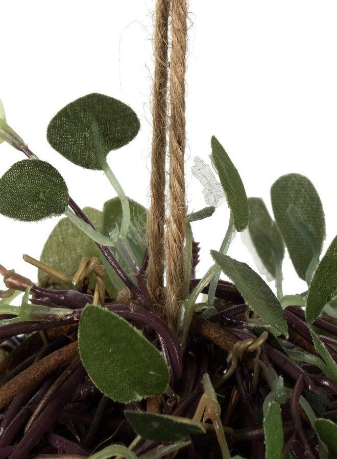 فيكرمان كرة تقبيل من نبات كرمة الملاك الاصطناعية من فيكرمان إيفري داي، مقاس 6 بوصات - لون أخضر طبيعي - للاستخدام الداخلي، معلقة أو كزينة - شجيرة اصطناعية لتزيين طاولة المنزل - Image 2