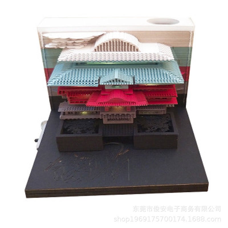 【Sticky Notes Collection】Harry Potter 3D Sticky Notes Castle 3D Paper Sculpture Model Building Calendar Holiday Gift - Image 1