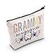 LEVLO Floral Grammy Cosmetic Make Up Bag Nanny Gift Idea Grammy Love Cherish Care Makeup Zipper Pouch Bag For Grandma - Image 2