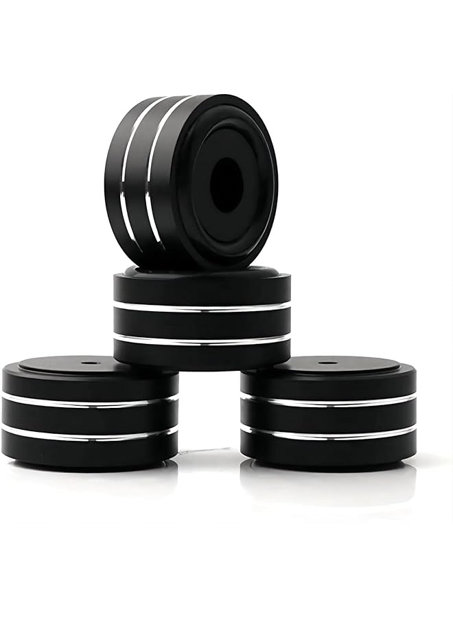 erorex Speaker Foot Pads 4Pcs 40X20Mm Speaker Isolation Feet Speaker Spike Pads With Non Slip Rubber Rings For Audio Speakers Subwoofers Home Theater Turntable Dac Feet Pad 