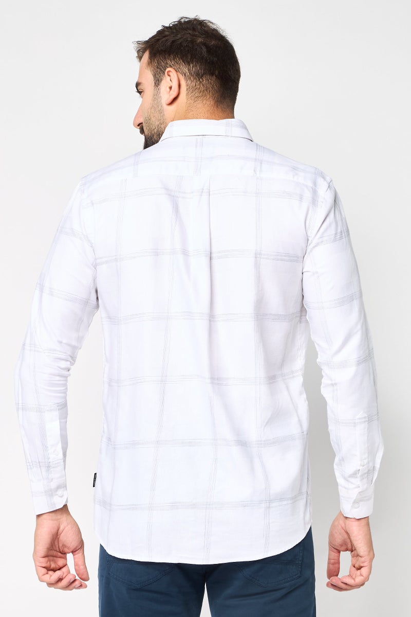 Kenneth Cole قميص رجالي عادي بأكمام طويلة ومربعات، متعدد الألوان - Image 4