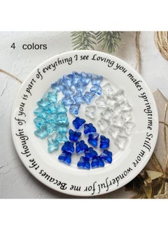 Generic LIMAOLLY 150 Pieces Butterfly Acrylic Beads Transparent Spacers for Jewelry Making DIY Bracelet Necklaces Handmade Gift (10x13mm, Blue Mixed)  - Image 3