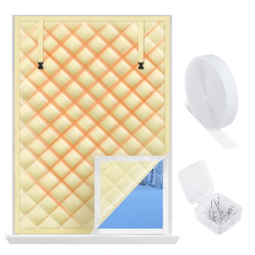 Axcoix 3 Layer 39" x 62" Thermal Insulated Window Cover,Oxford Windows Blanket Curtains Winterizing Kit Window Insulation for Winter Keeping Warm - Image 1