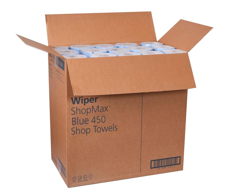 Tork ShopMax Heavy Duty Paper Shop Towel Blue High Absorbency 30 rolls x 60 Sheets 450360 - Image 5