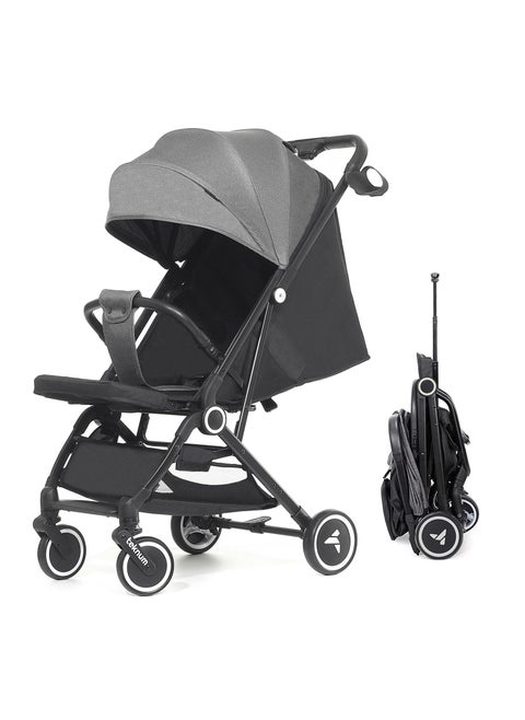 Travel Cabin Stroller With Coffee Cup Holder - Grey
