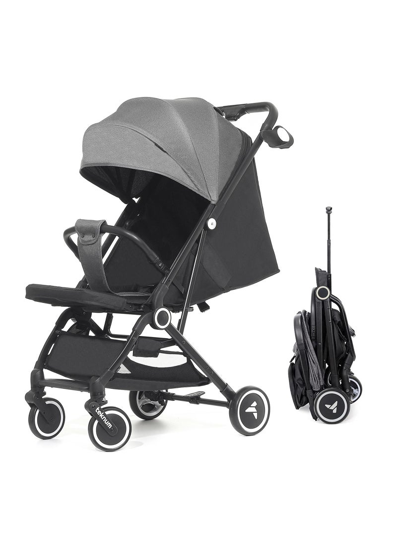 TEKNUM - Travel Cabin Stroller With Coffee Cup Holder - Grey - Image 1