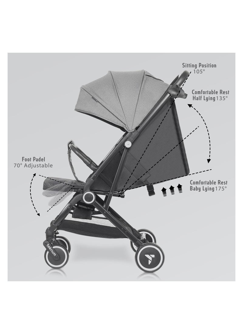 TEKNUM - Travel Cabin Stroller With Coffee Cup Holder - Grey - Image 1