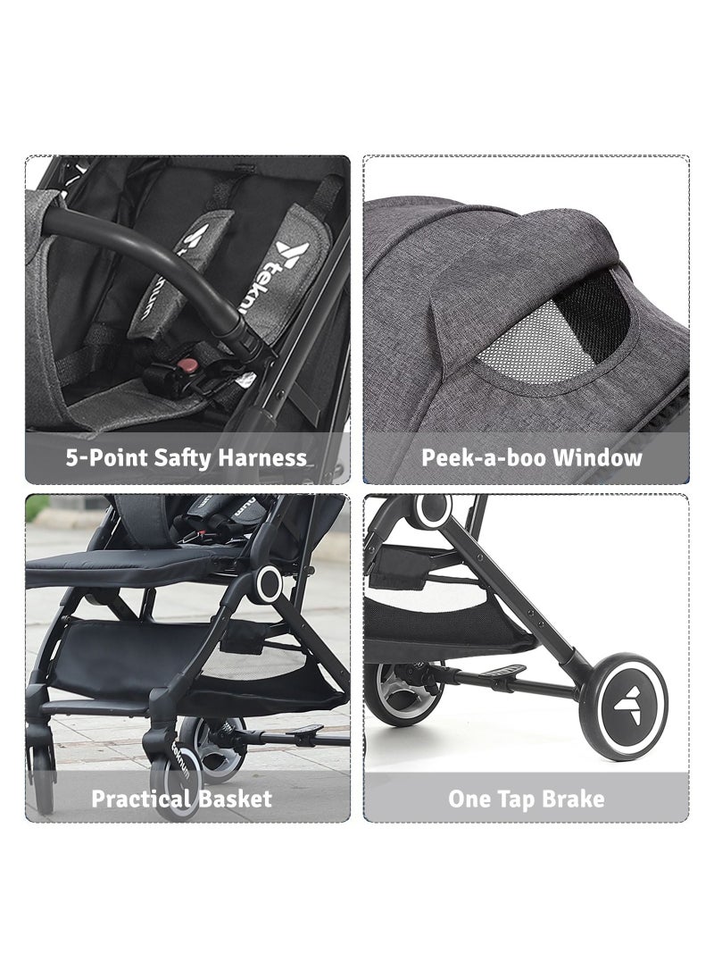 TEKNUM - Travel Cabin Stroller With Coffee Cup Holder - Grey - Image 1