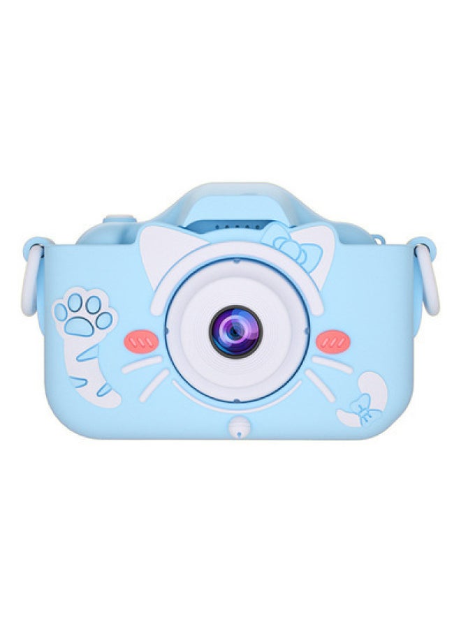 Children's Digital Small SLR Camera Front And Back HD Double-camera Cartoon Mini Camera-Color:X5S Blue Cat  - Image 1