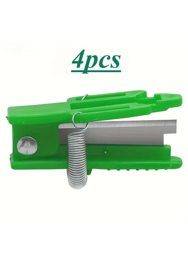 Green 4 Piece Ergonomic Gardening Scissors Set Sharp Blades Non Slip Grip - Image 1