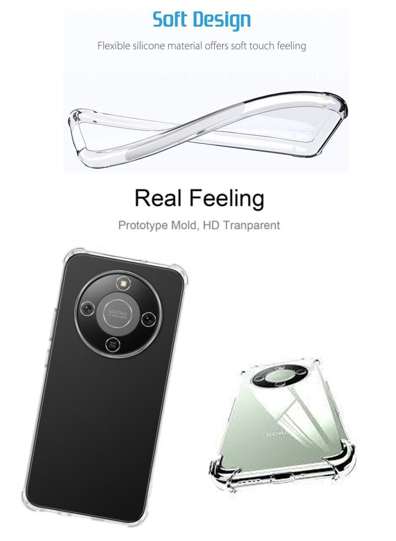 GMATE Honor X9d - Ultra Clear Flexible Shockproof Silicone  Back Cover With Raised Edge Bumps Protection - Transparent - Image 4