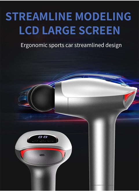 Athlete's Percussion Muscle Massage Gun, Ultra Silent Portable Electric Sports Massager, Electric Back Massager, Handheld deep Tissue Massager
