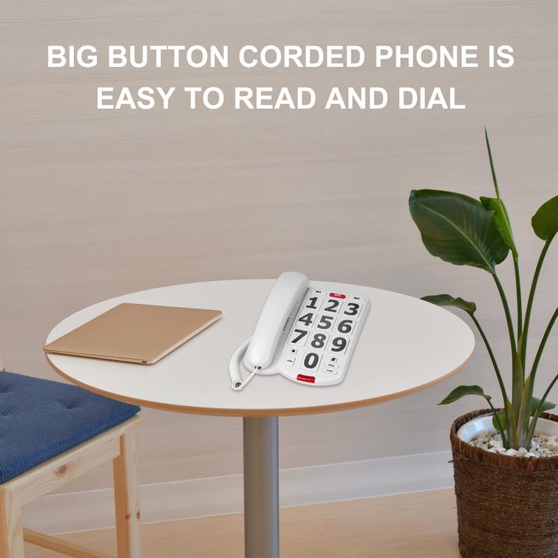 VDTG Large Key Wired Telephone, Adjustable Ringing Tone, and earpiece Volume, The earpiece can be Adjusted to Ultra-high Volume, which is Helpful for Those - Image 5
