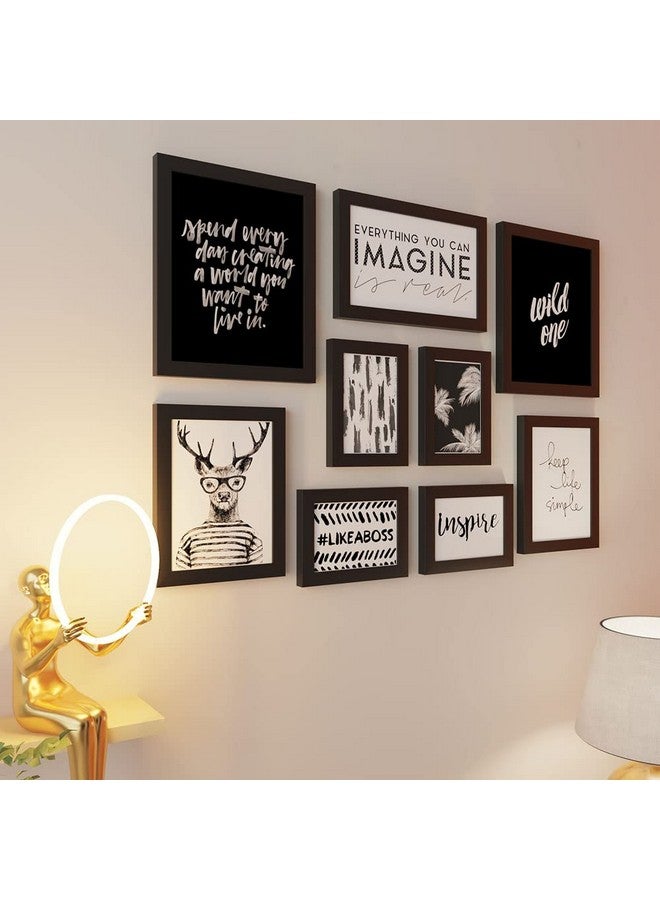 Painting Mantra Painting Mantra Keep Life Simple and Live Wild Wall Quote Frames for Living Room, Decorative Home Decor Poster, Wall Hangings for Decoration Set of 9  - Image 2