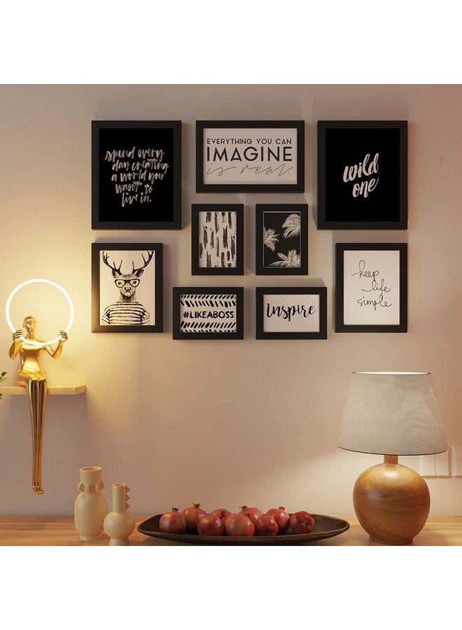 Painting Mantra Painting Mantra Keep Life Simple and Live Wild Wall Quote Frames for Living Room, Decorative Home Decor Poster, Wall Hangings for Decoration Set of 9  - Image 4