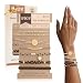 SYGY 6 PCS Hair Bracelets for Women, Letter Boho Hair Ties for Thick & Thin Hair, Gold Initial Bracelet Sets, Dual-Use Stretch Bracelets, Braided Hair Ties for Ponytail Holders(E) - Image 2