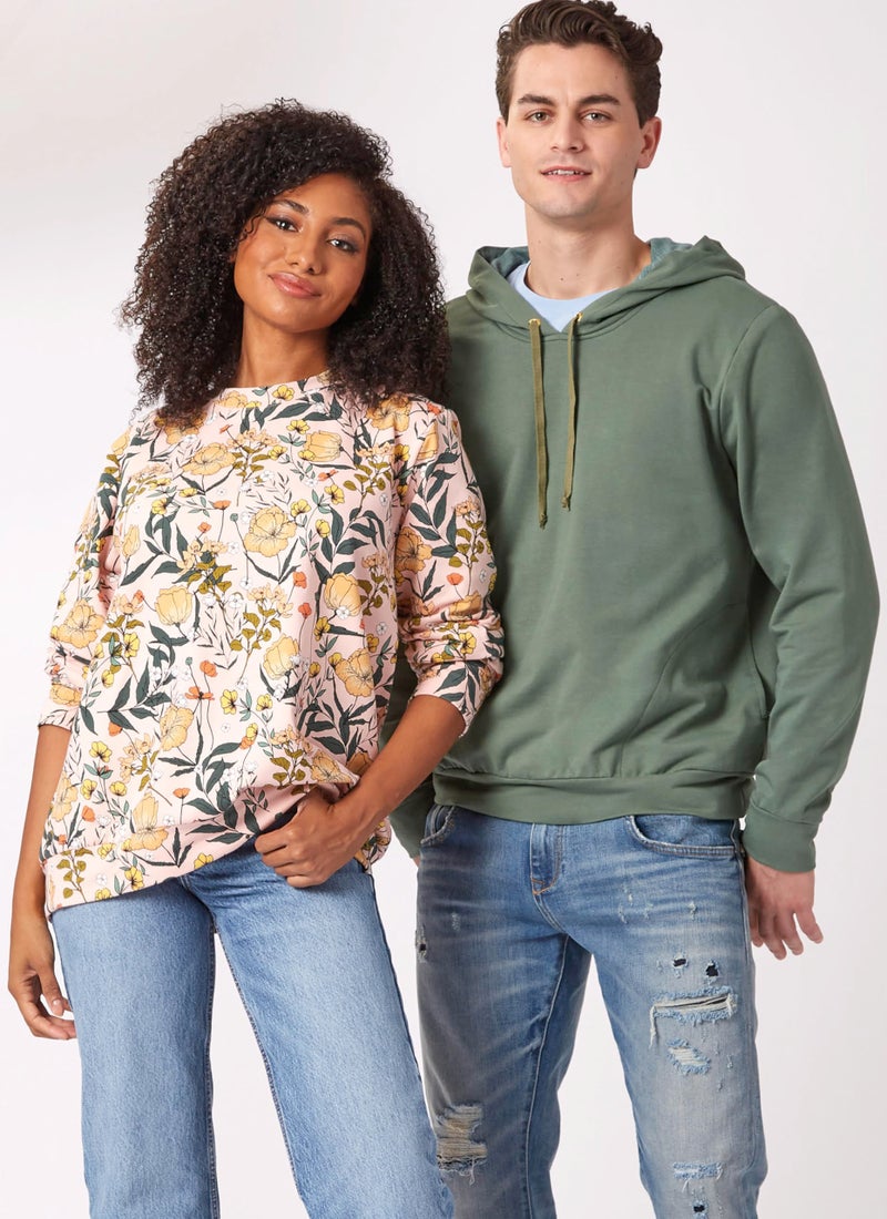New Look Easy Misses' and Men's Sweatshirts Hood Variations Sewing Pattern Kit, Design Code N6759, Sizes S-M-L-XL-XXL, Multicolor - Image 4