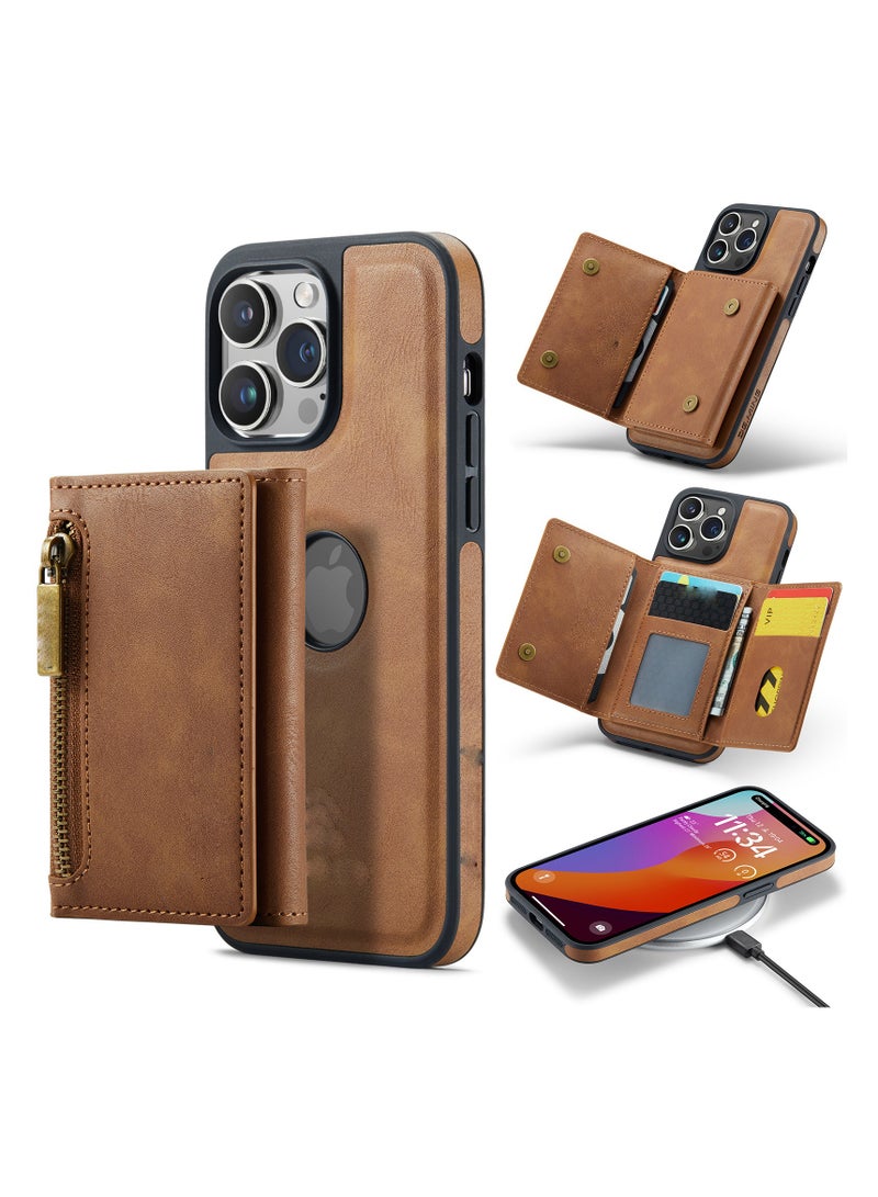 general 2-in-1 Removable Compatible iPhone 16 Pro Max Phone Case Wallet with Card Holder Faux Leather Men Women RFID Shielded - Image 2
