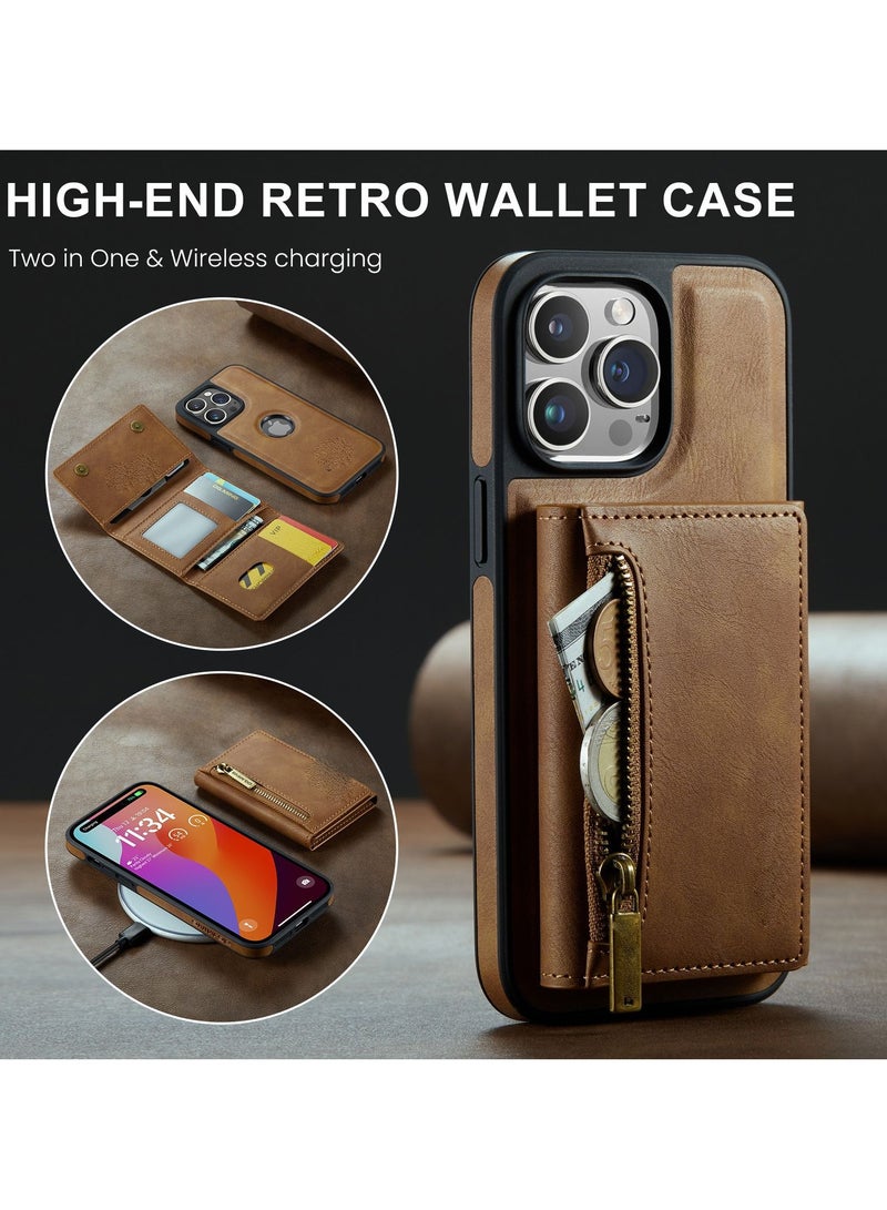 general 2-in-1 Removable Compatible iPhone 16 Pro Max Phone Case Wallet with Card Holder Faux Leather Men Women RFID Shielded - Image 3