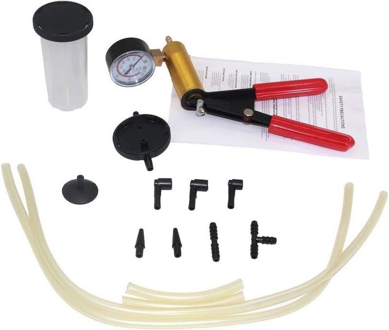 Beduan 16pcs Brake Bleeder Kit Hand Held Vacuum Pump with Adapters for Automotive - Image 2