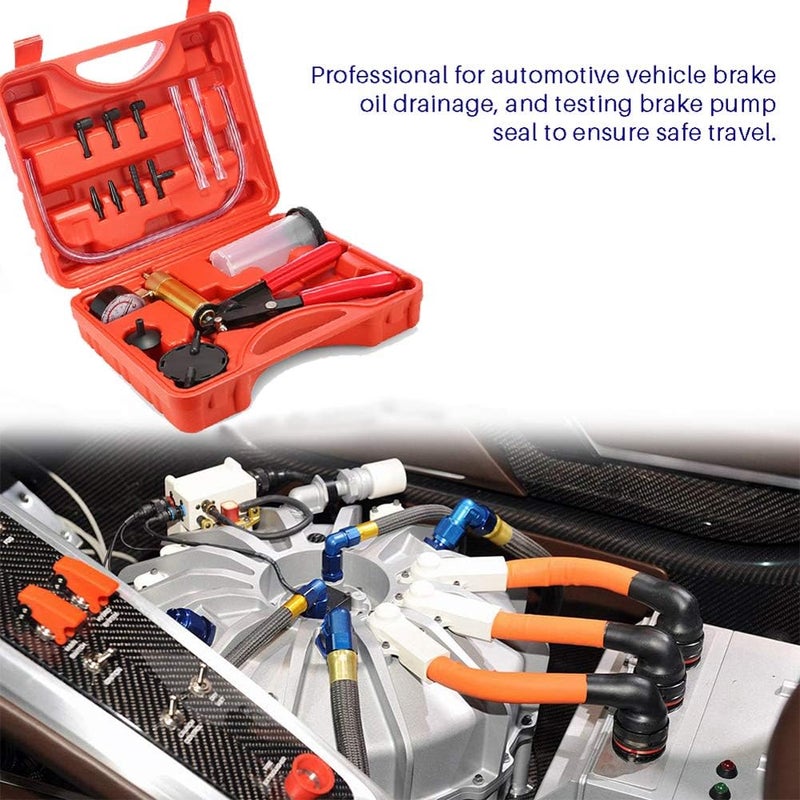 Beduan 16pcs Brake Bleeder Kit Hand Held Vacuum Pump with Adapters for Automotive - Image 4