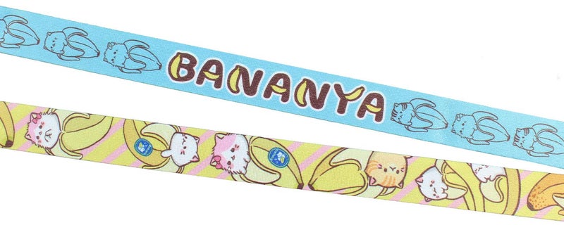 Bioworld Bananya ID Lanyard Badge Holder with 2" Rubber Charm Pendant and Collectible Sticker - Image 3